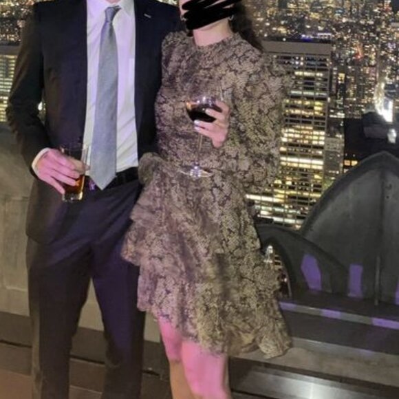 Ulla Johnson long sleeve python print mini dress - Picture 1 of 6